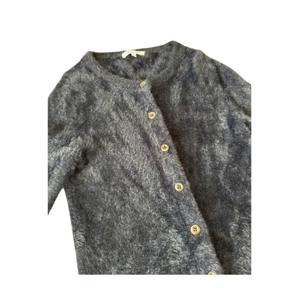 Madewell Hewitt Fuzzy Cardigan Sweater button down Black small - Picture 7 of 14